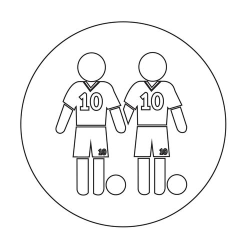 Fußball-Fußball-Spieler-Symbol vektor