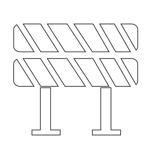 Straßensperre-Symbol vektor