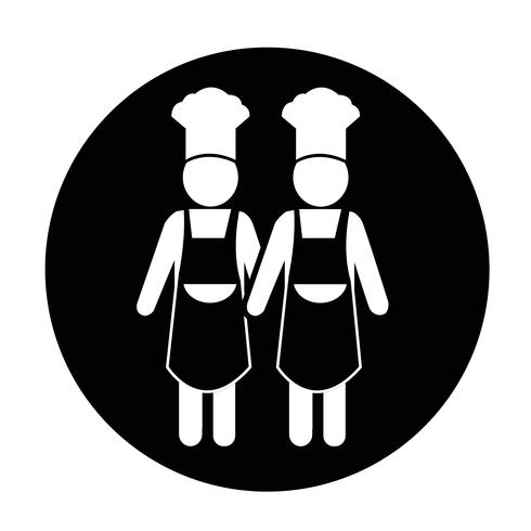 Koch Menschen Symbol vektor