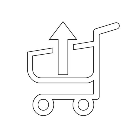 Einkaufswagen-Trolley-Symbol vektor