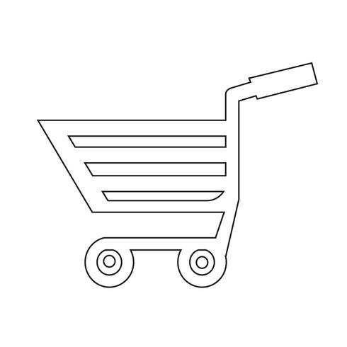 Einkaufswagen-Trolley-Symbol vektor