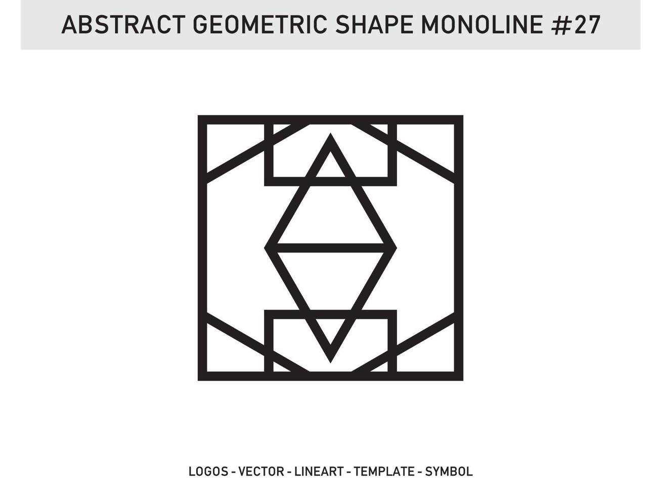 monoline lineart geometrisk design abstrakt vektor gratis