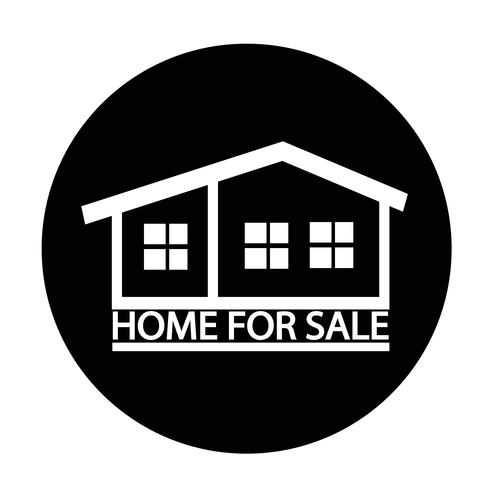 Haus zum Verkauf-Symbol vektor
