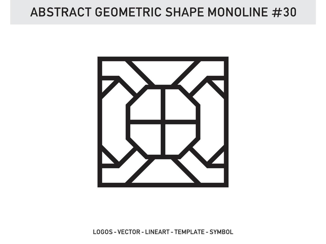 geometrisk monoline lineart form design vektor