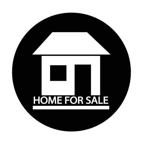 Haus zum Verkauf-Symbol vektor