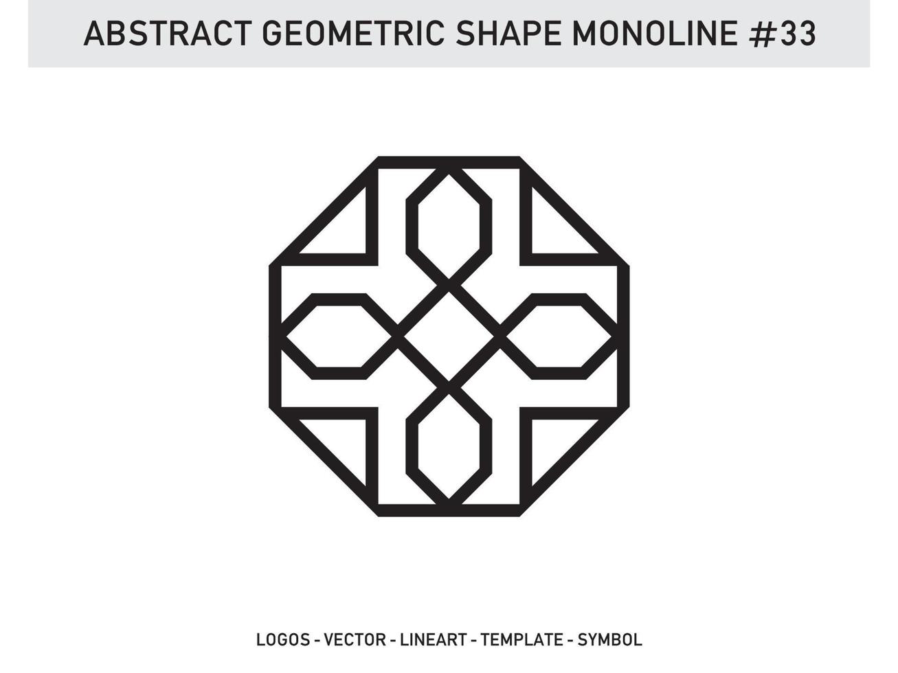 abstrakt monoline lineart geometriska vektor