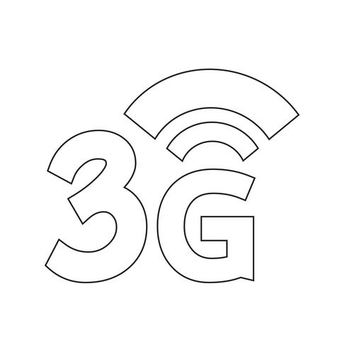 3G Wireless Wifi-Symbol vektor