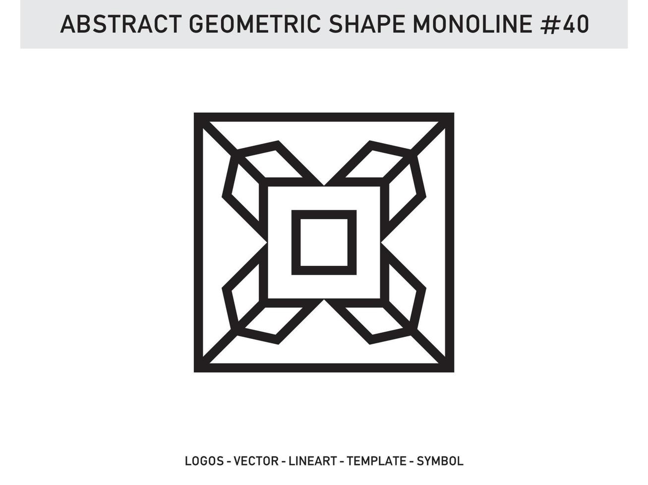 abstrakt geometrisk monoline linje kontur design kakel gratis vektor