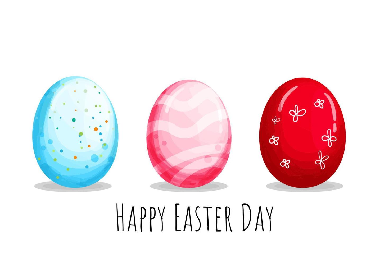 Aquarell-Osterei-Stil. Happy Easter Egg Day Dekorationsbanner vektor