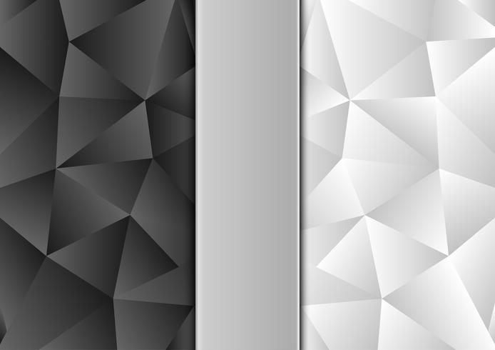 Svartvitt färgpolygon abstrakt bakgrund modern design, vektor illustration med kopia utrymme