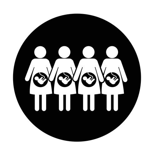 Symbol für schwangere Frau vektor