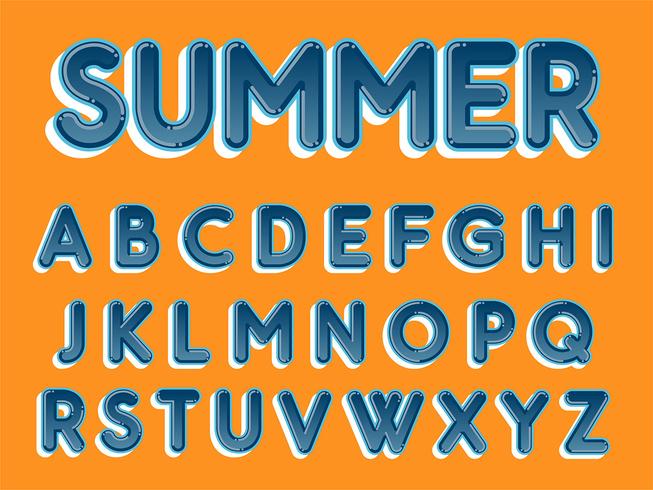 Blue Rounded Typography vektor