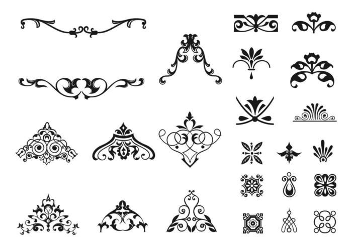 victorian ornament vector pack