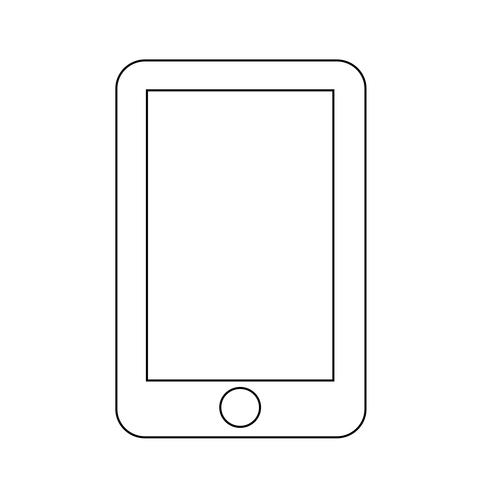 smartphone ikon vektor illustration