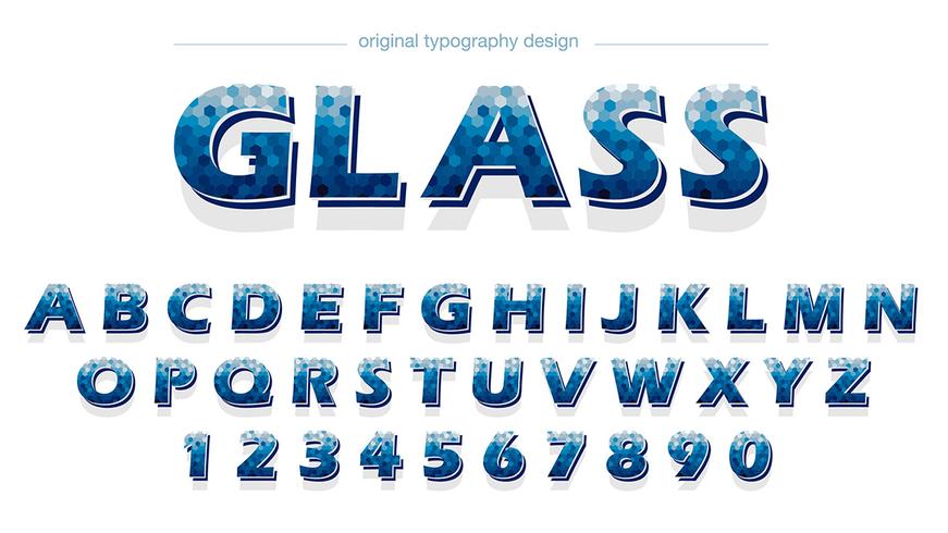 Abstrakt blå typografi design vektor