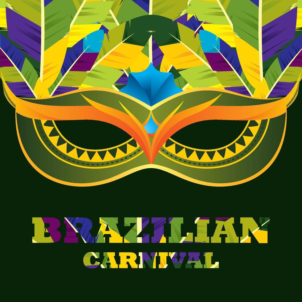 Brasilien karneval bakgrund. karnevalsfest hälsning post feed vektor