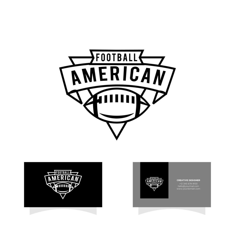 Logo der Rugby-American-Football-Linie vektor