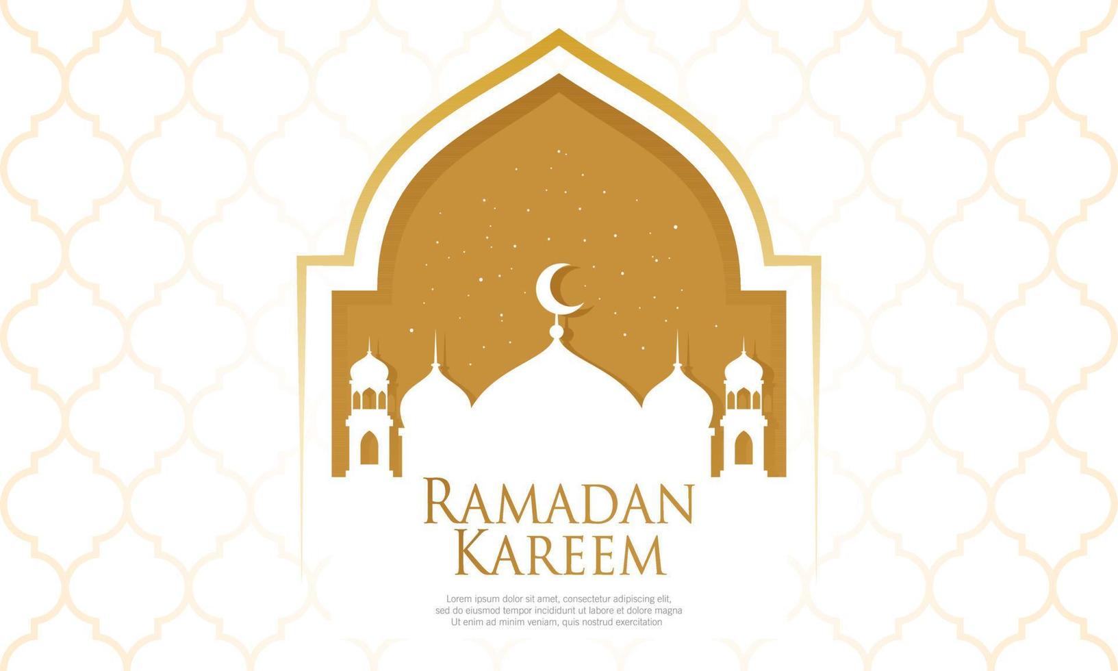 vektorillustration der moschee und der arabischen verzierung. geeignet für Gestaltungselement des Ramadan-Kareem-Grußes. Hintergrundvorlage zum Thema Ramadan. vektor