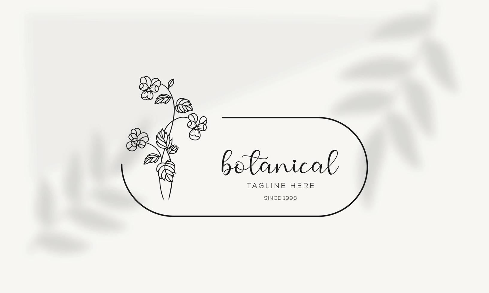 botaniska blommiga element handritad logotyp med vilda blommor och blad. logotyp för spa och skönhetssalong, boutique, ekologisk butik, bröllop, blomsterdesigner, inredning, fotografi, kosmetika. vektor