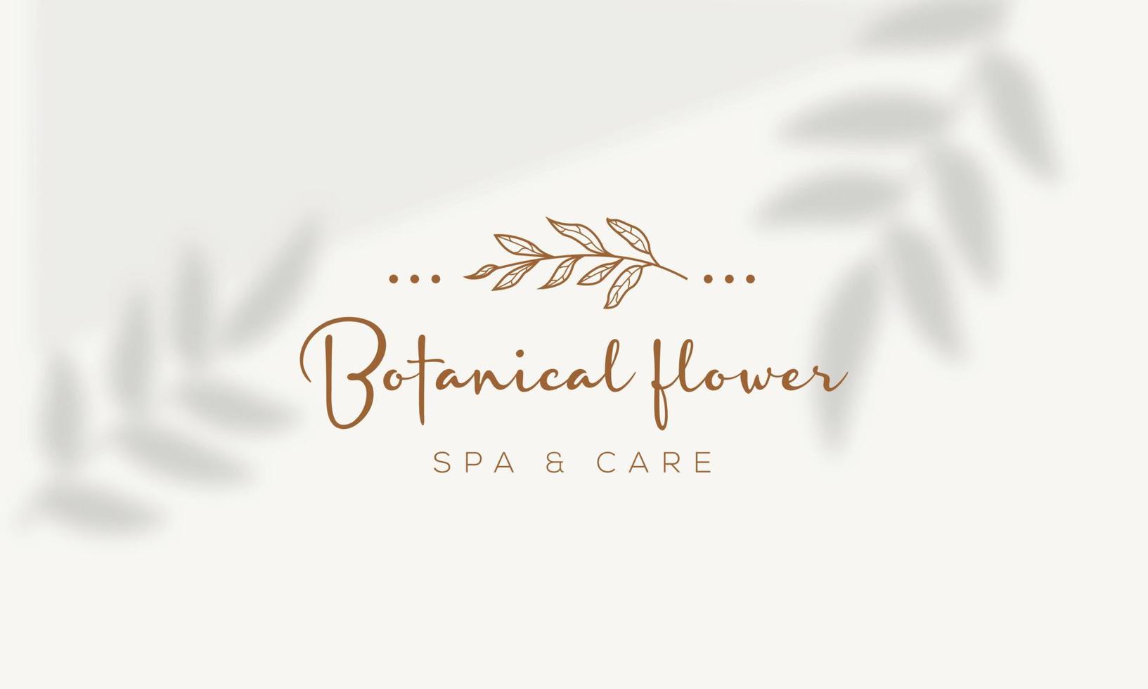 botanisches florales element handgezeichnetes logo mit wilden blumen und blättern. logo für spa- und schönheitssalon, boutique, bioladen, hochzeit, blumendesigner, innenausstattung, fotografie, kosmetik. vektor