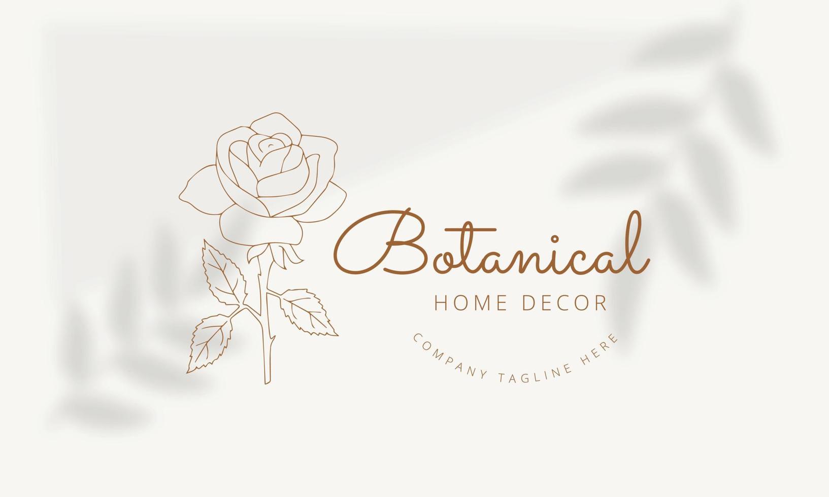 botaniska blommiga element handritad logotyp med vilda blommor och blad. logotyp för spa och skönhetssalong, boutique, ekologisk butik, bröllop, blomsterdesigner, inredning, fotografi, kosmetika. vektor