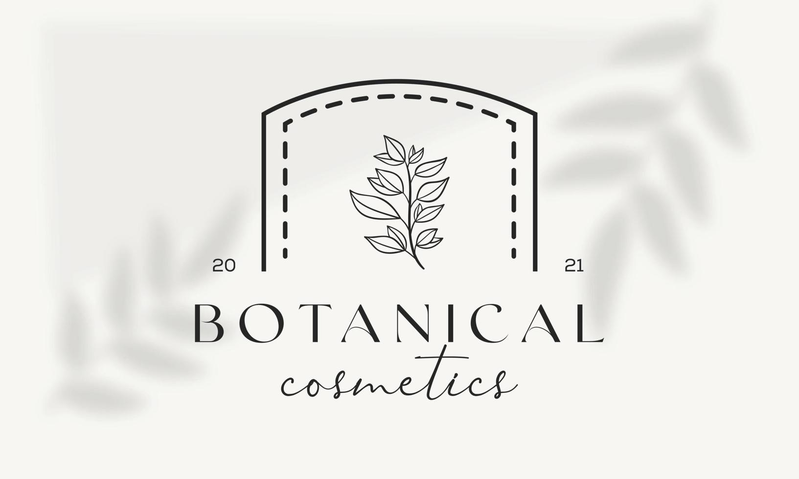 botanisches florales element handgezeichnetes logo mit wilden blumen und blättern. logo für spa- und schönheitssalon, boutique, bioladen, hochzeit, blumendesigner, innenausstattung, fotografie, kosmetik. vektor