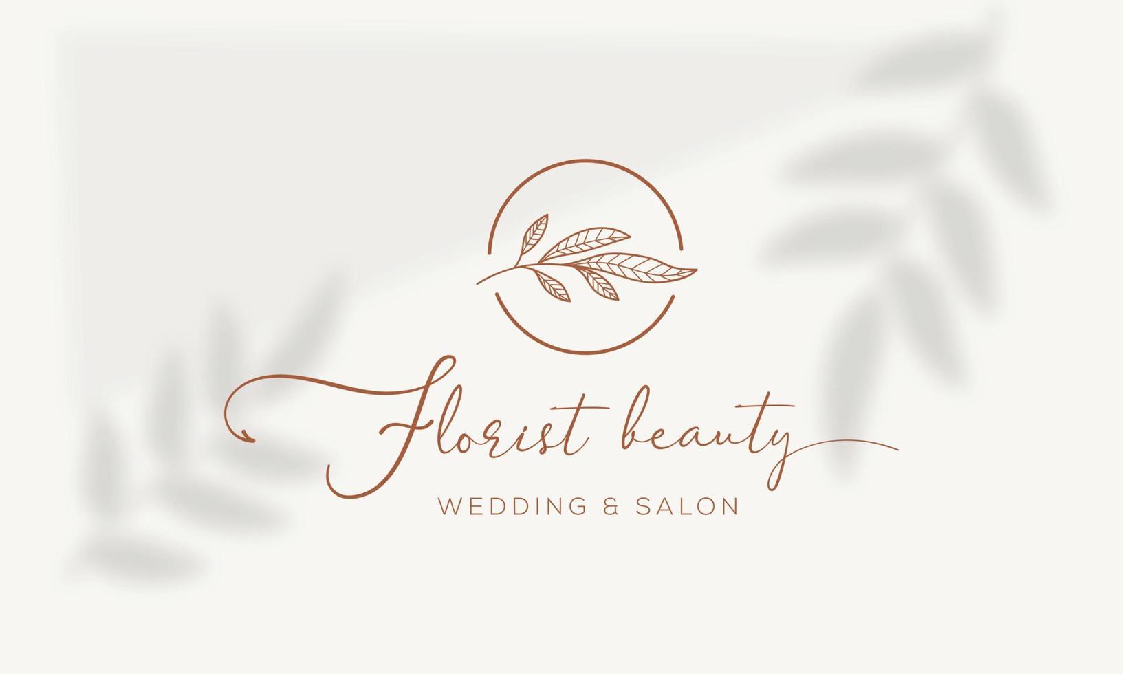 botanisches florales element handgezeichnetes logo mit wilden blumen und blättern. logo für spa- und schönheitssalon, boutique, bioladen, hochzeit, blumendesigner, innenausstattung, fotografie, kosmetik. vektor