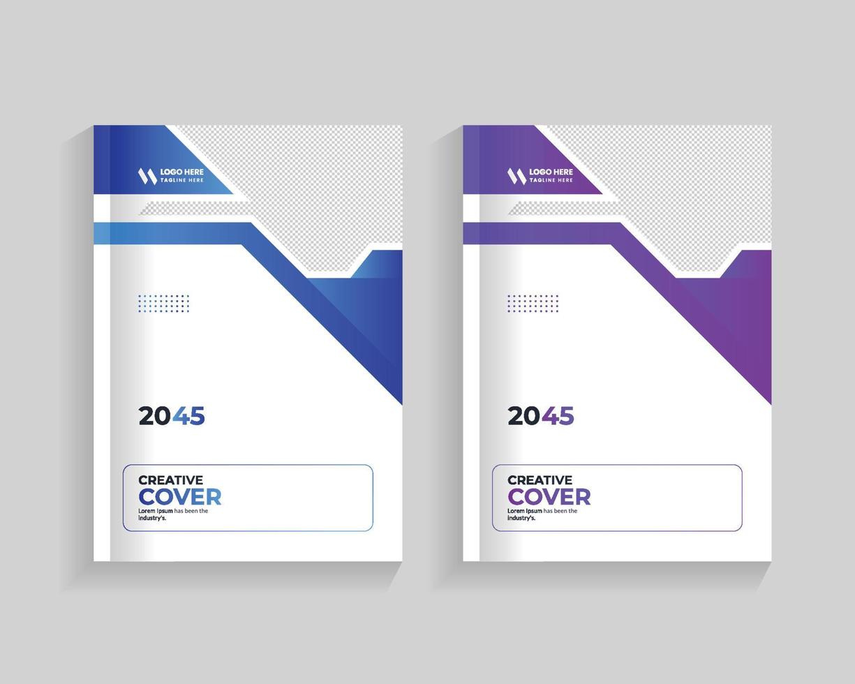 bokomslag geometrisk designvektor, grafisk gradient cirkelform omslagsdesign, modern grafisk layoutomslag och rapport affärsflygblad affischbroschyromslagsmall vektor