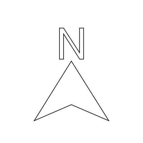 Nord ikon vektor illustration