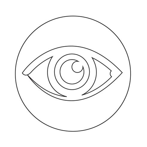 Sign of Eye-ikonen vektor