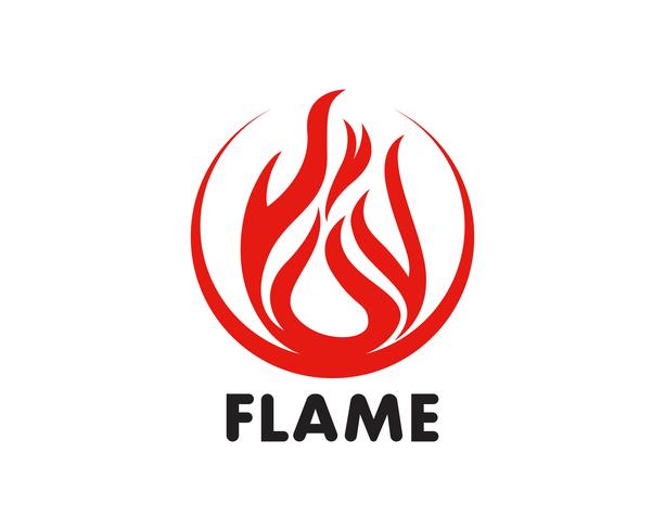 Feuer Flamme Logo Template-Vektor-Symbol Öl, Gas und Energie-Logo-Konzept vektor