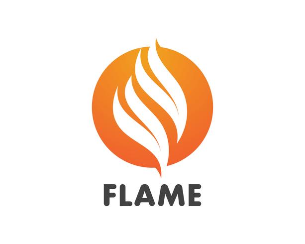 Brand flamma Logo Mall vektor ikon Oljeproduktion, gas och energi logotyp koncept