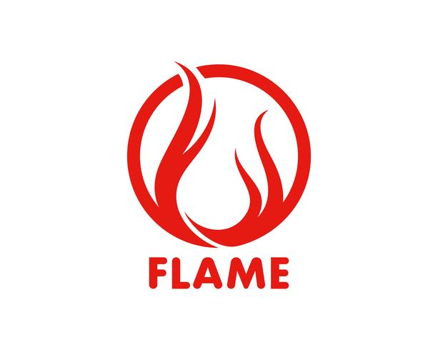 Feuer Flamme Logo Template-Vektor-Symbol Öl, Gas und Energie-Logo-Konzept vektor