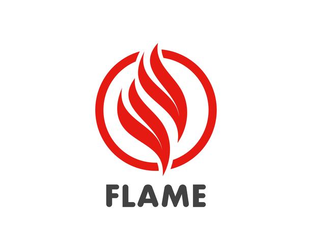 Feuer Flamme Logo Template-Vektor-Symbol Öl, Gas und Energie-Logo-Konzept vektor