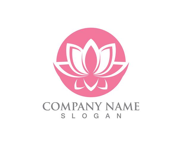 Lotus Flower Sign für Wellness, Spa und Yoga. Vektor-Illustration vektor
