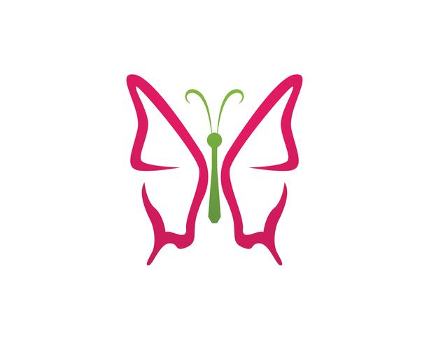 Schmetterlingsschönheitslogo einfache, bunte Ikone. Logo. Vektor-illustration vektor