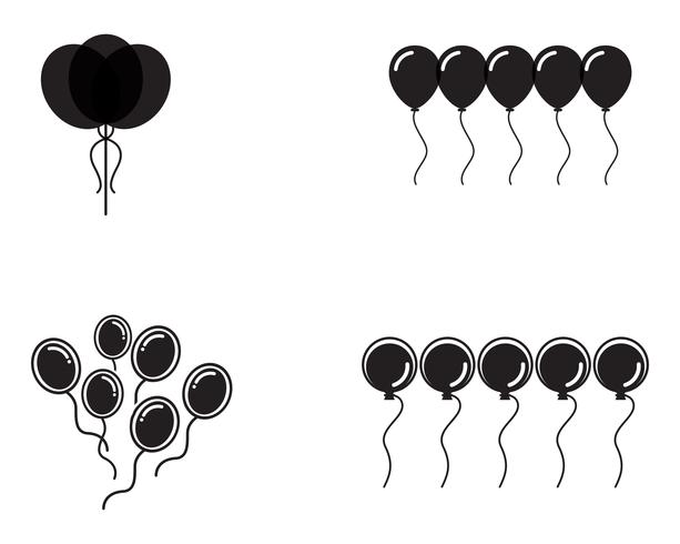 Flygande vektor festliga ballonger glänsande med glansiga ballonger för semester
