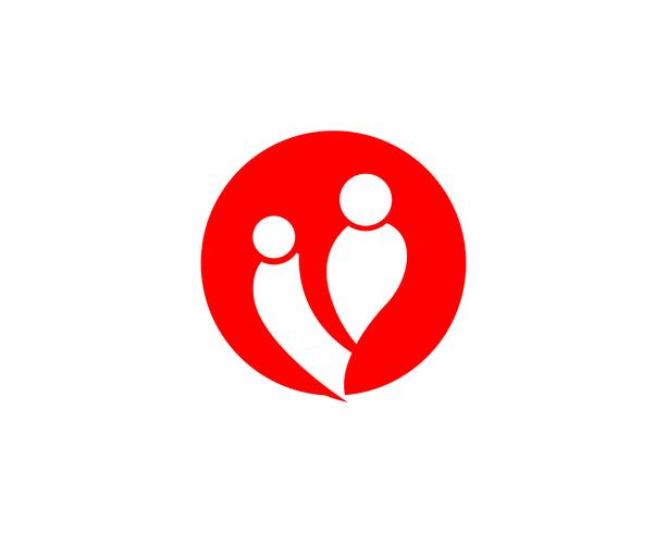 Annahme Community Care Logo Vorlage Vektor Icon