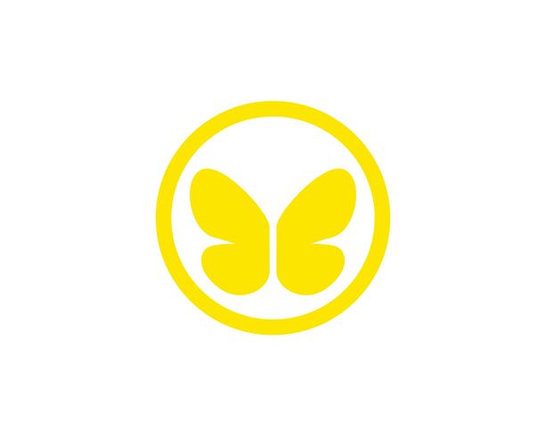 Butterfly konceptuell enkel, färgrik ikon Vektor illustration