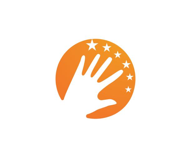 Hand Team Freunde Community-Logo und Symbole vektor