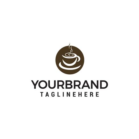 Kaffeetasse Logo Design Konzept Vorlage Vektor