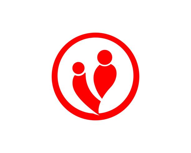 Annahme Community Care Logo Vorlage Vektor Icon