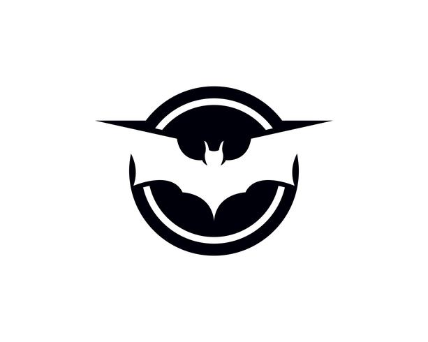 Bat-logotyp och symbolmall vektor