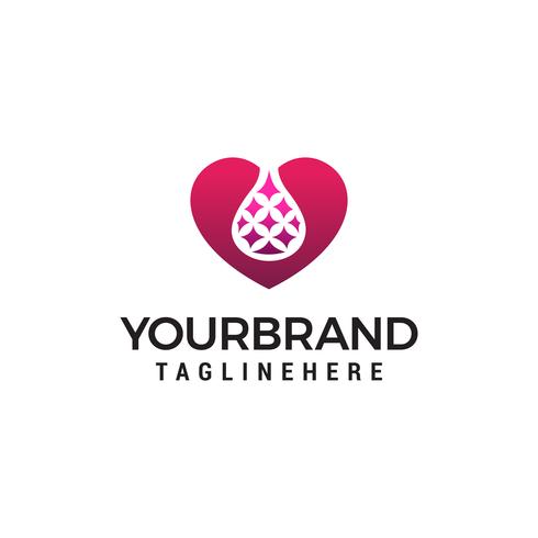 Labor Herz Logo Design Konzept Vorlage Vektor