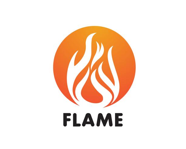 Brand flamma Logo Mall vektor ikon Oljeproduktion, gas och energi logotyp koncept
