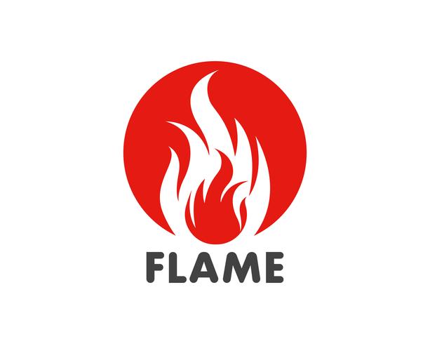 Brand flamma Logo Mall vektor ikon Oljeproduktion, gas och energi logotyp koncept