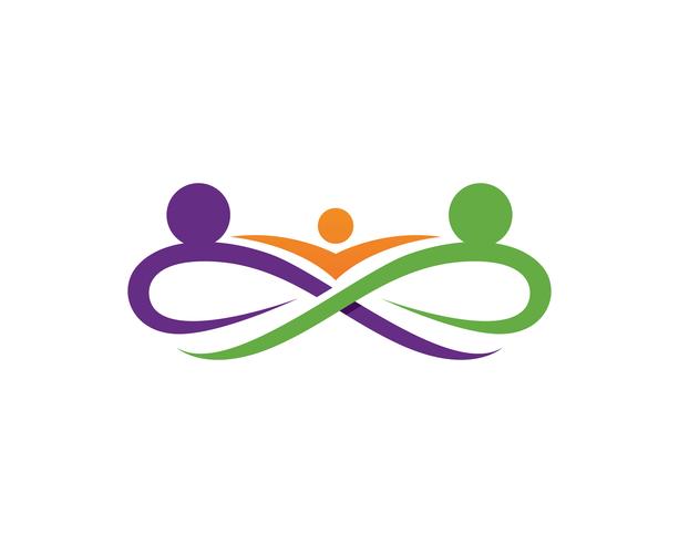 Antagande samhällsvård Logo mall vektorikon vektor