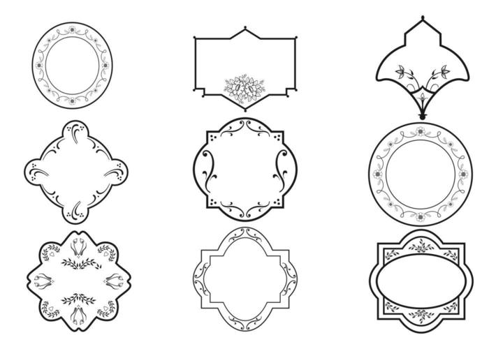 Dekorativer Rahmen Vector und Ornament Pack