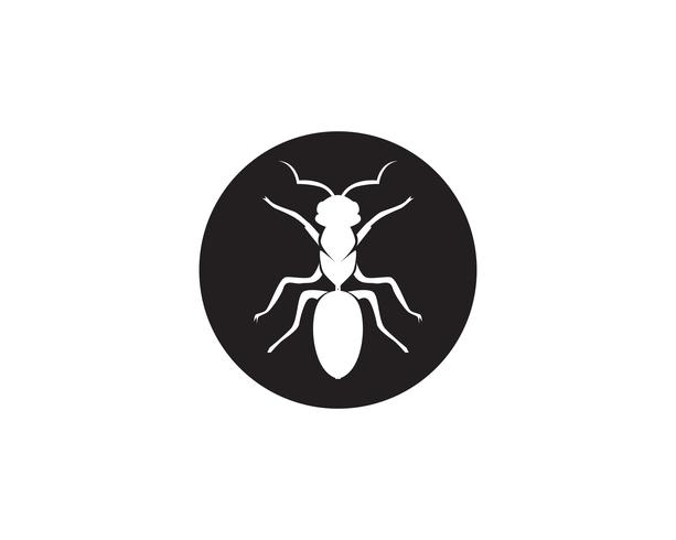 Ant Logo-Schablonenvektor-Illustrationsdesign vektor