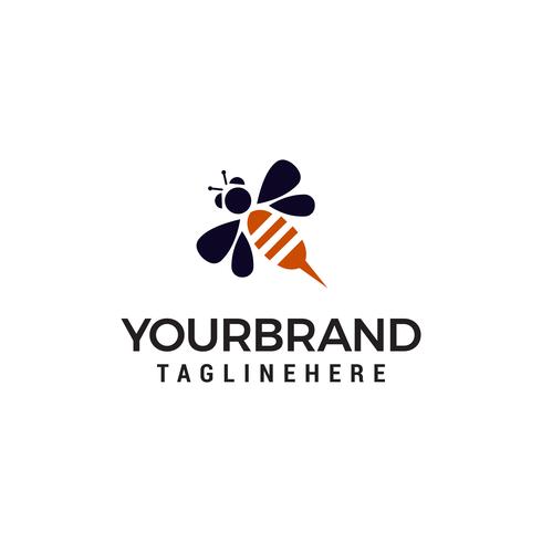 bee logo design koncept mall vektor